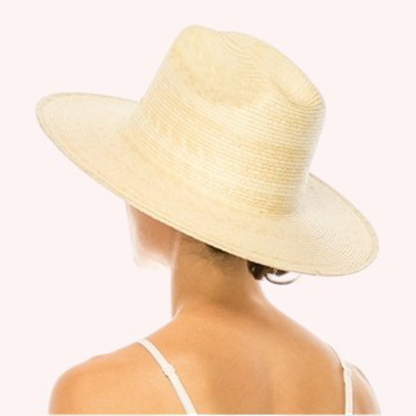 Palm Leaf Western Hat w/ Flat Brim – Handmade & UPF 50+