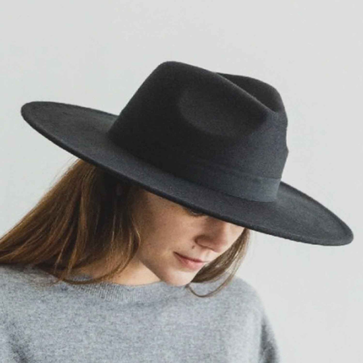 VEGAN FELT FEDORA  W/ BOW