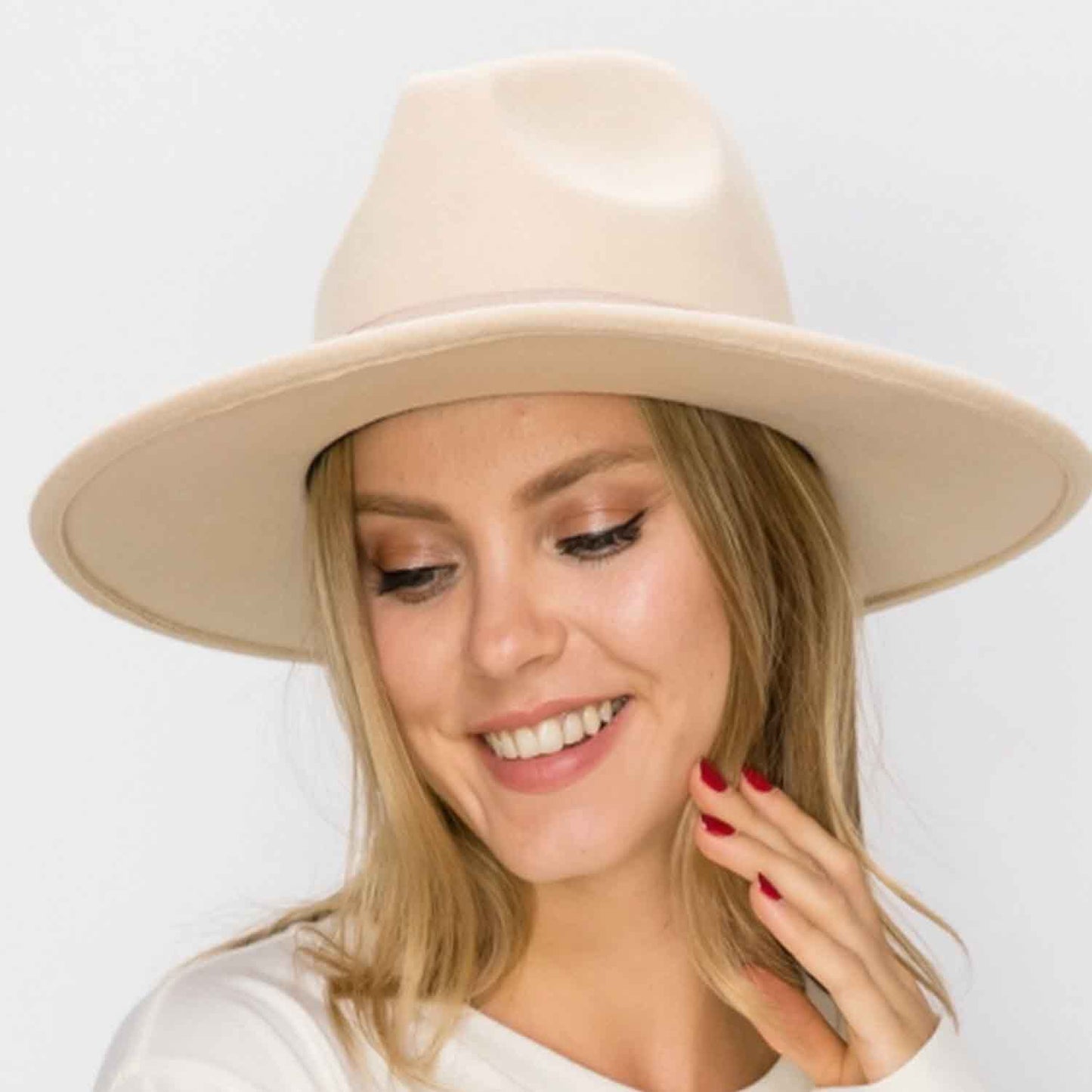 VEGAN FELT FEDORA  W/ BOW