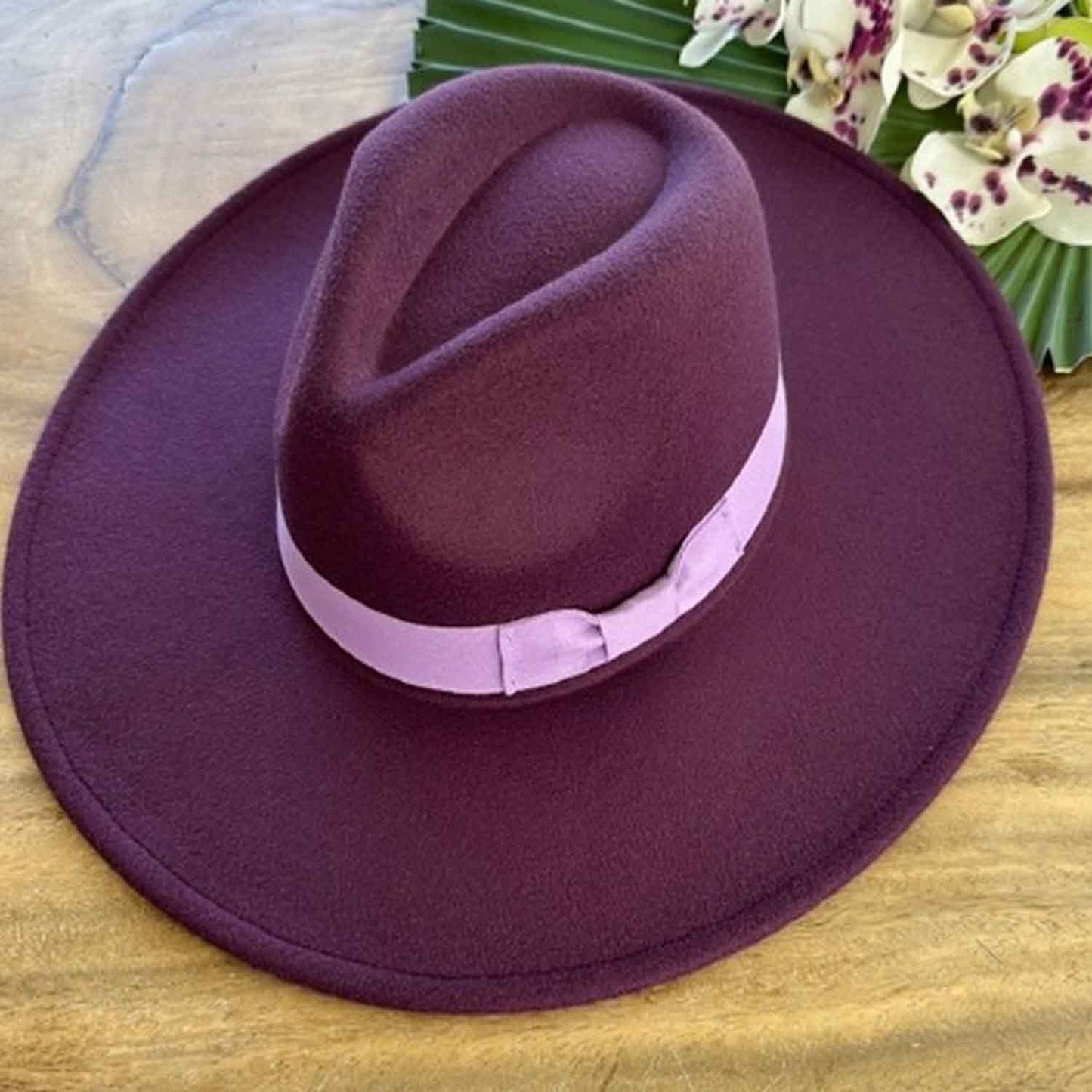 VEGAN FELT FEDORA  W/ BOW