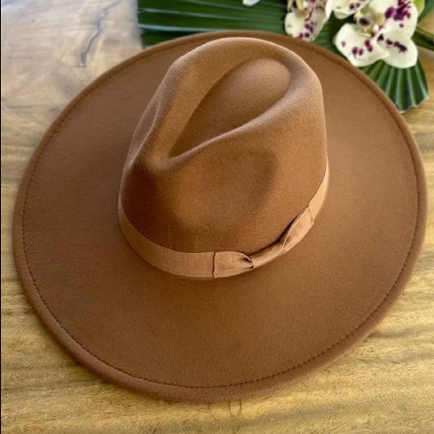 VEGAN FELT FEDORA  W/ BOW