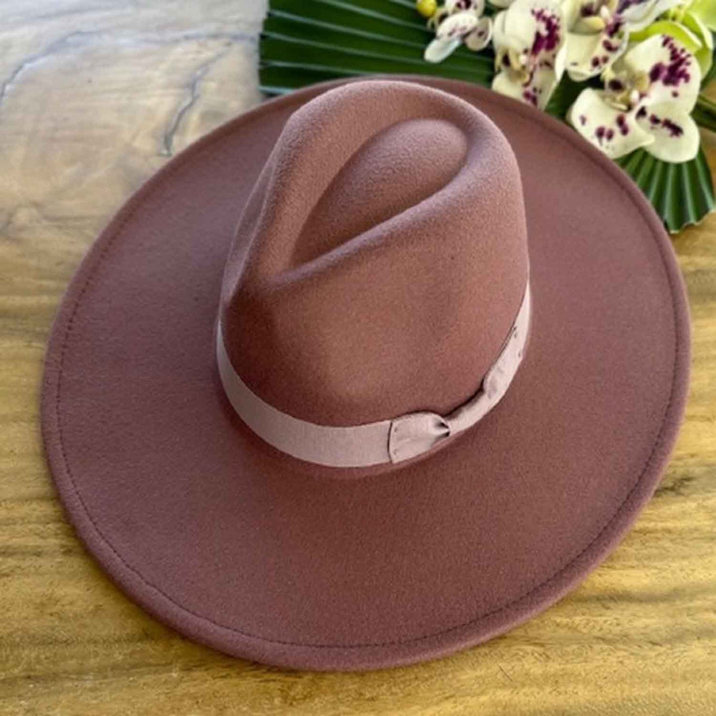 VEGAN FELT FEDORA  W/ BOW