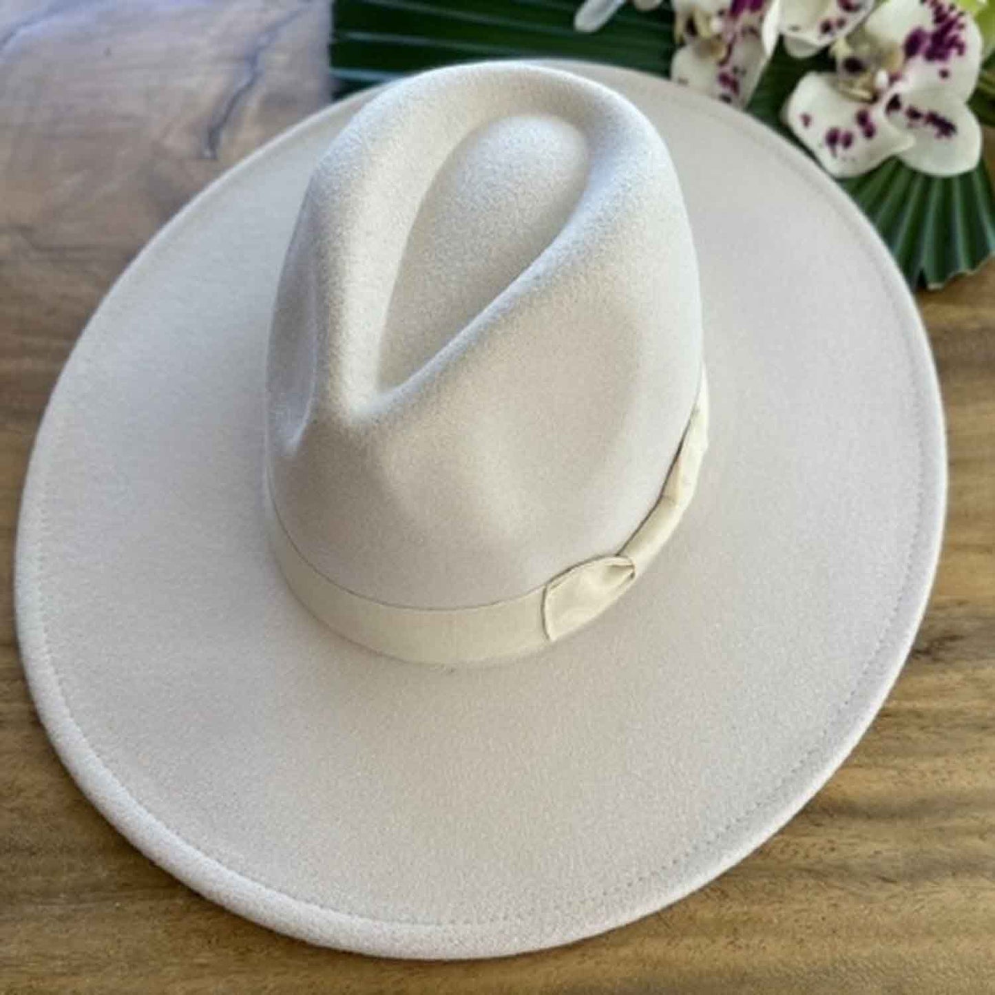 VEGAN FELT FEDORA  W/ BOW