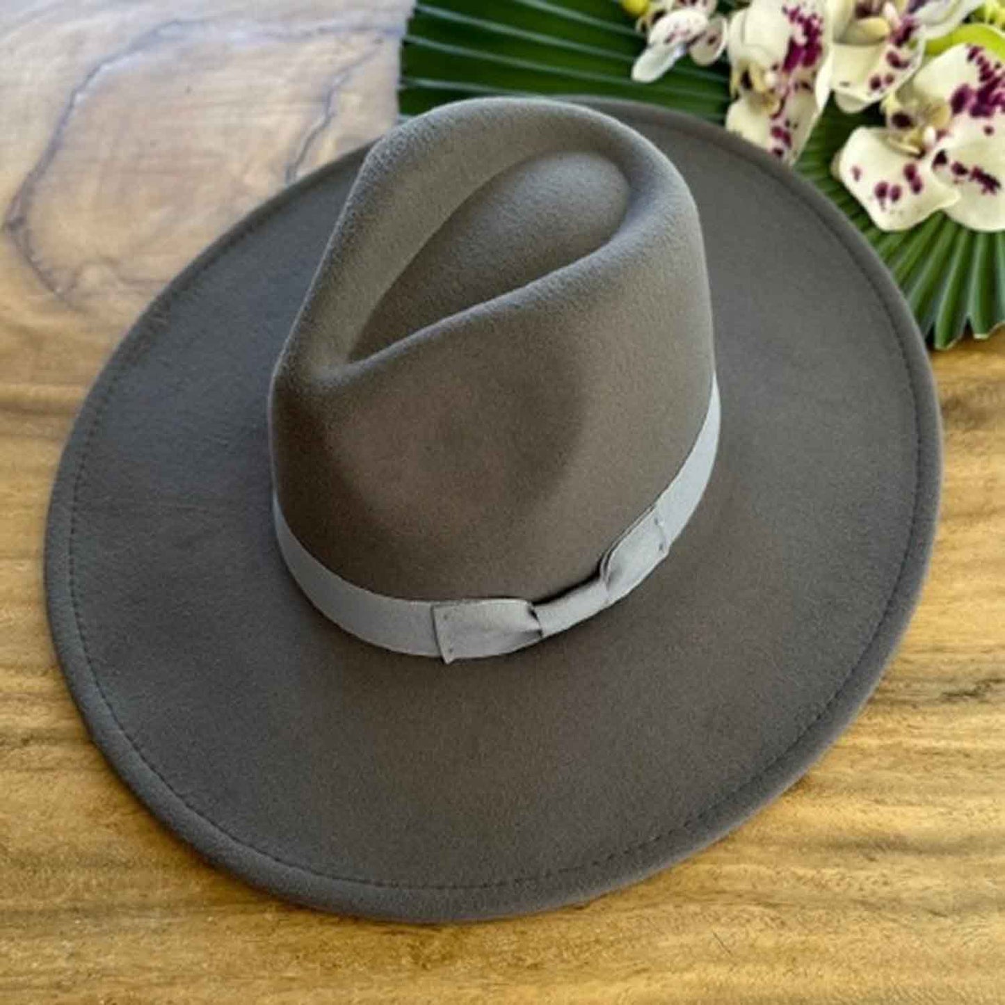 VEGAN FELT FEDORA  W/ BOW