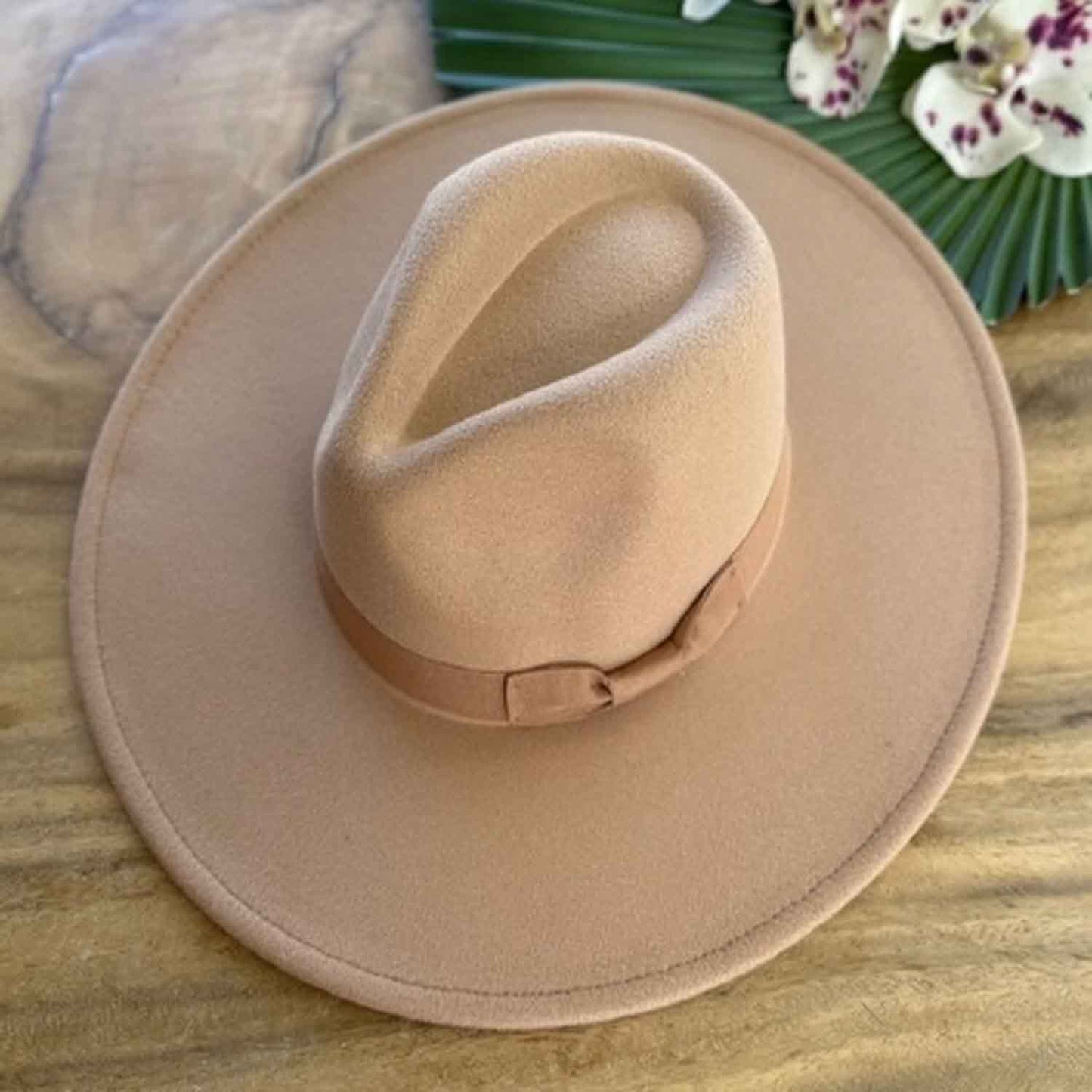 VEGAN FELT FEDORA  W/ BOW