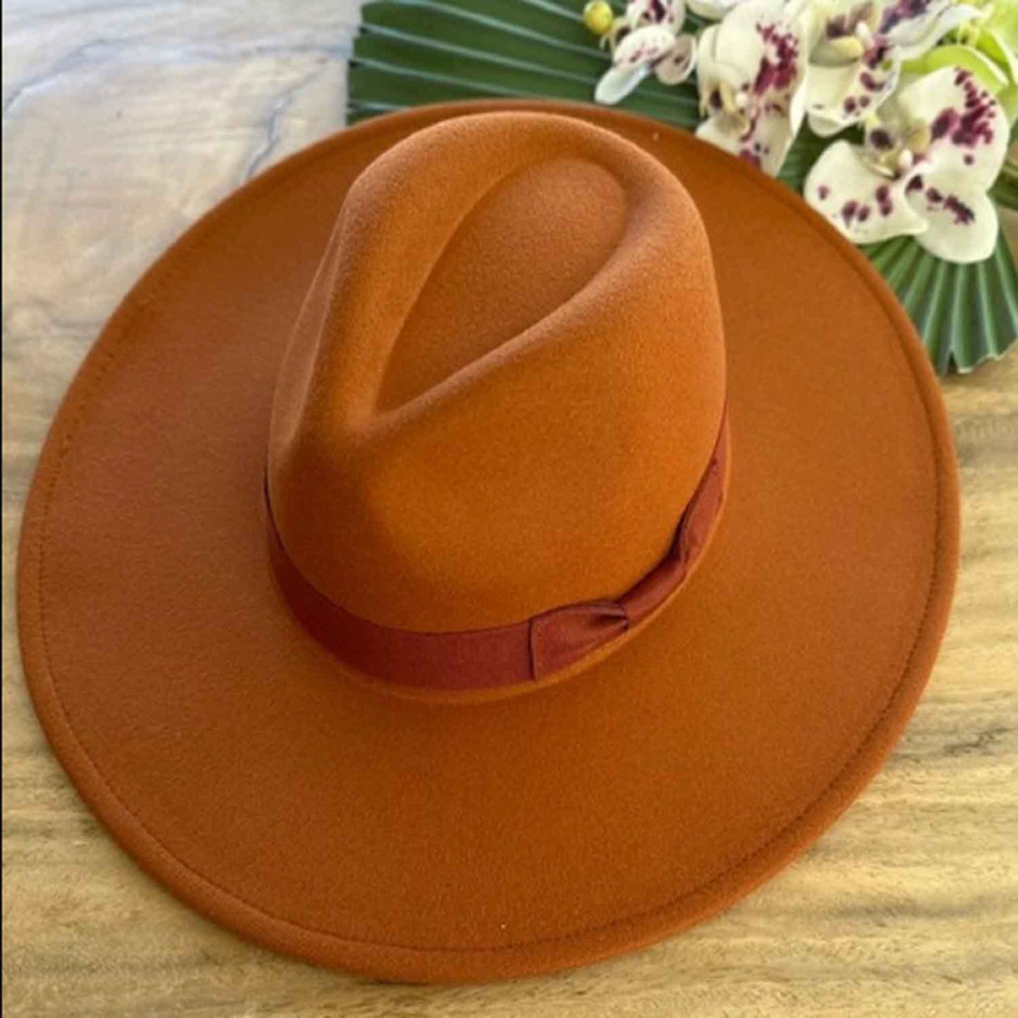 VEGAN FELT FEDORA  W/ BOW