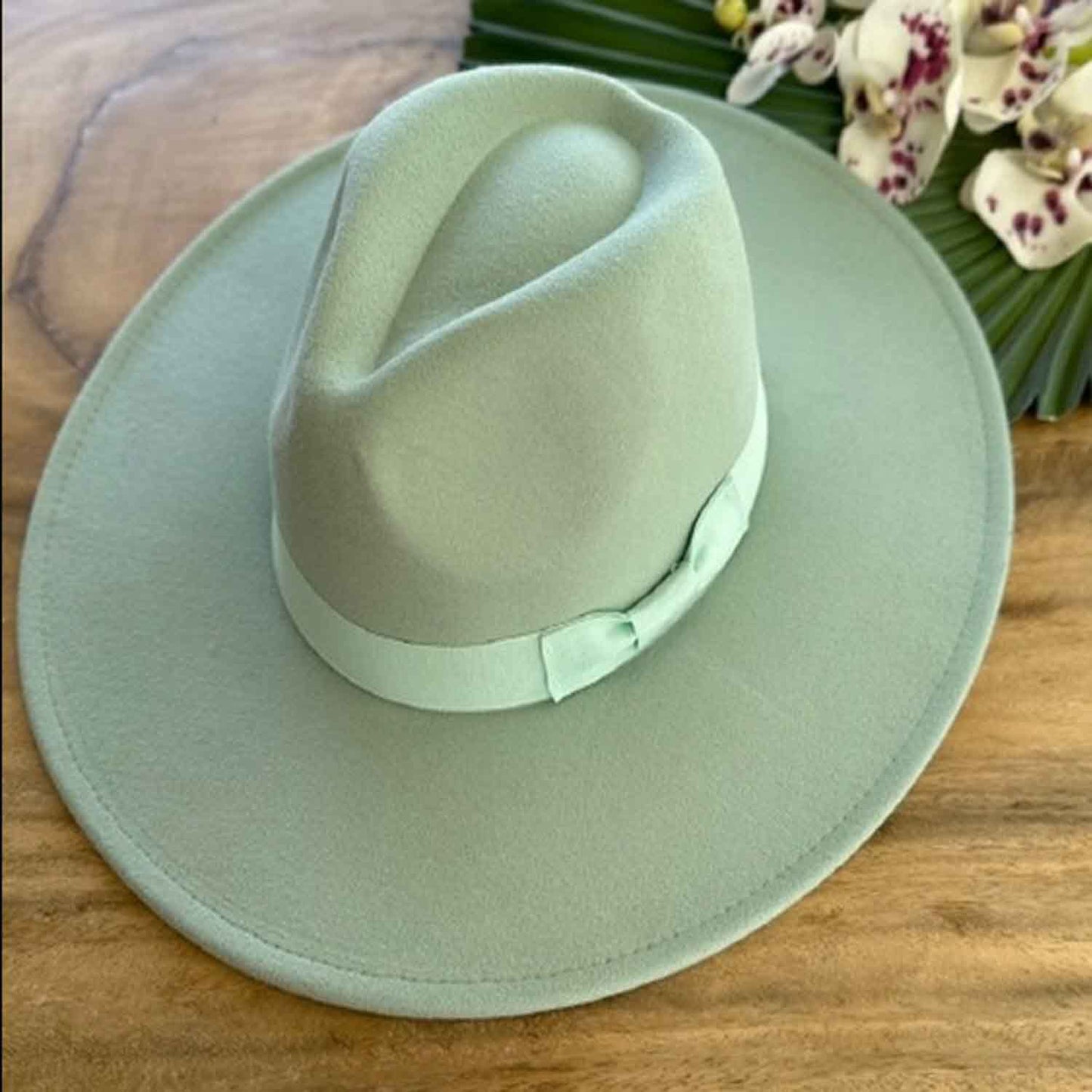 VEGAN FELT FEDORA  W/ BOW