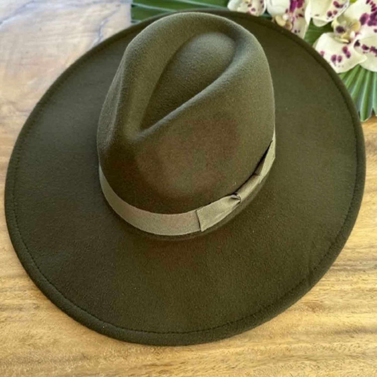 VEGAN FELT FEDORA  W/ BOW