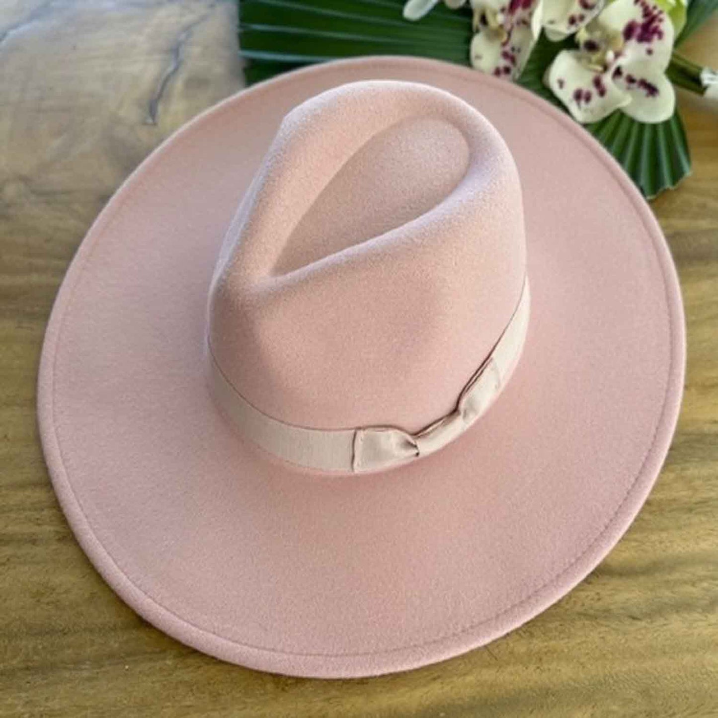 VEGAN FELT FEDORA  W/ BOW