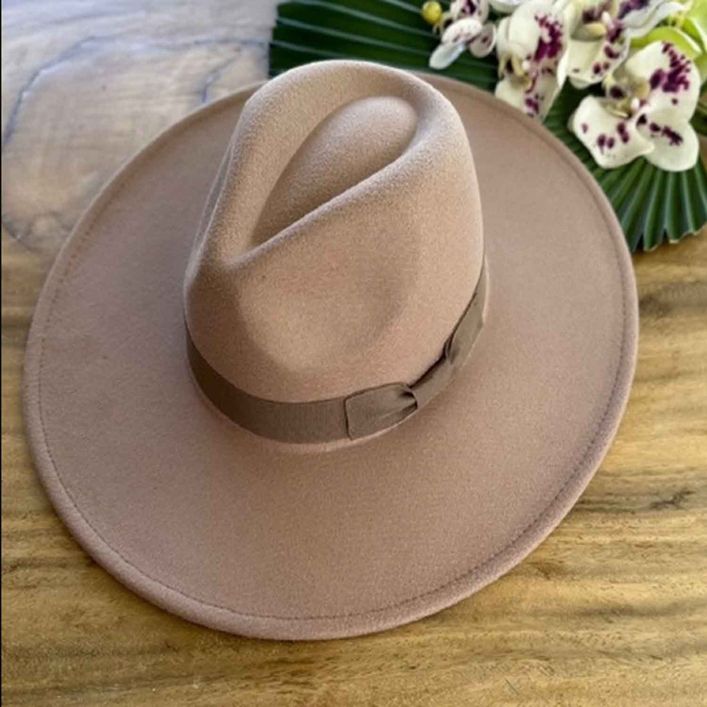 VEGAN FELT FEDORA  W/ BOW