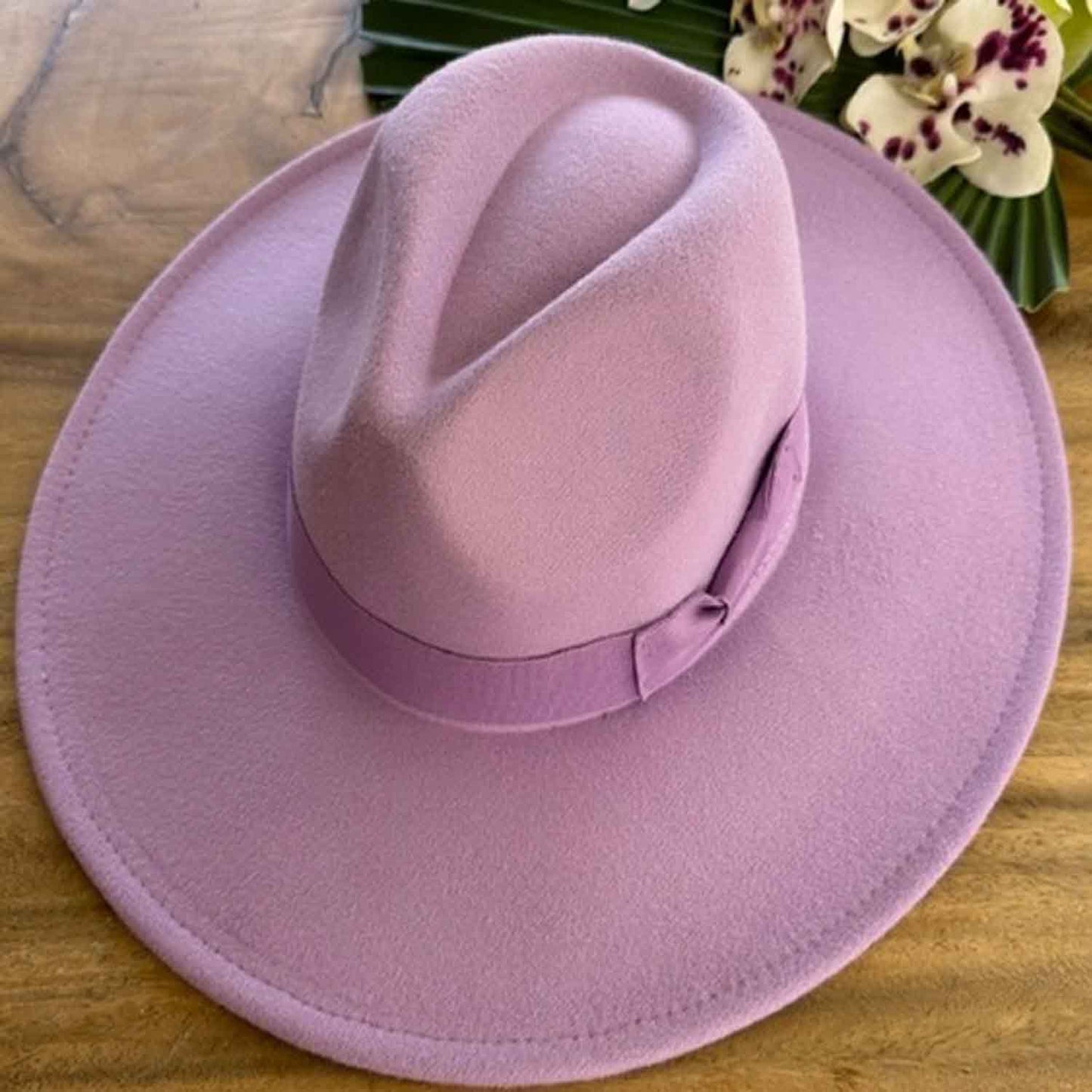 VEGAN FELT FEDORA  W/ BOW