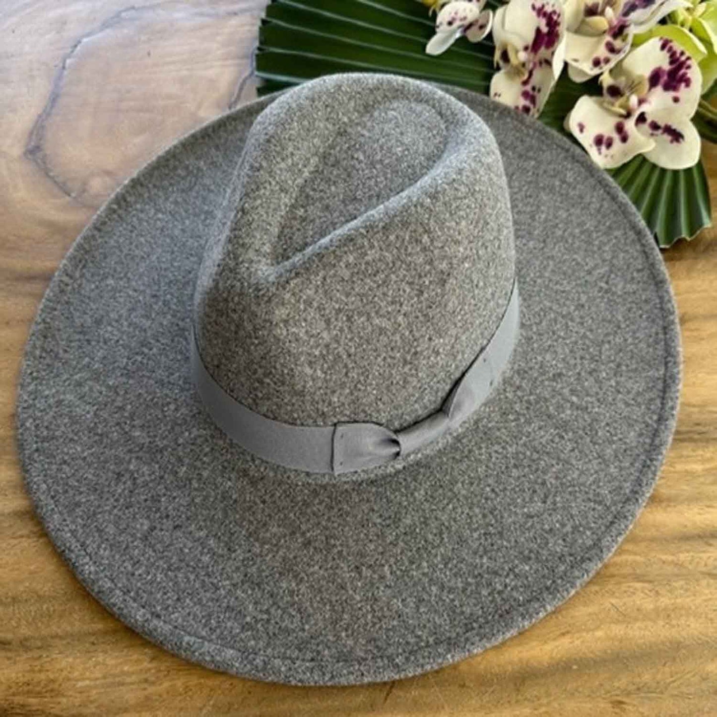 VEGAN FELT FEDORA  W/ BOW