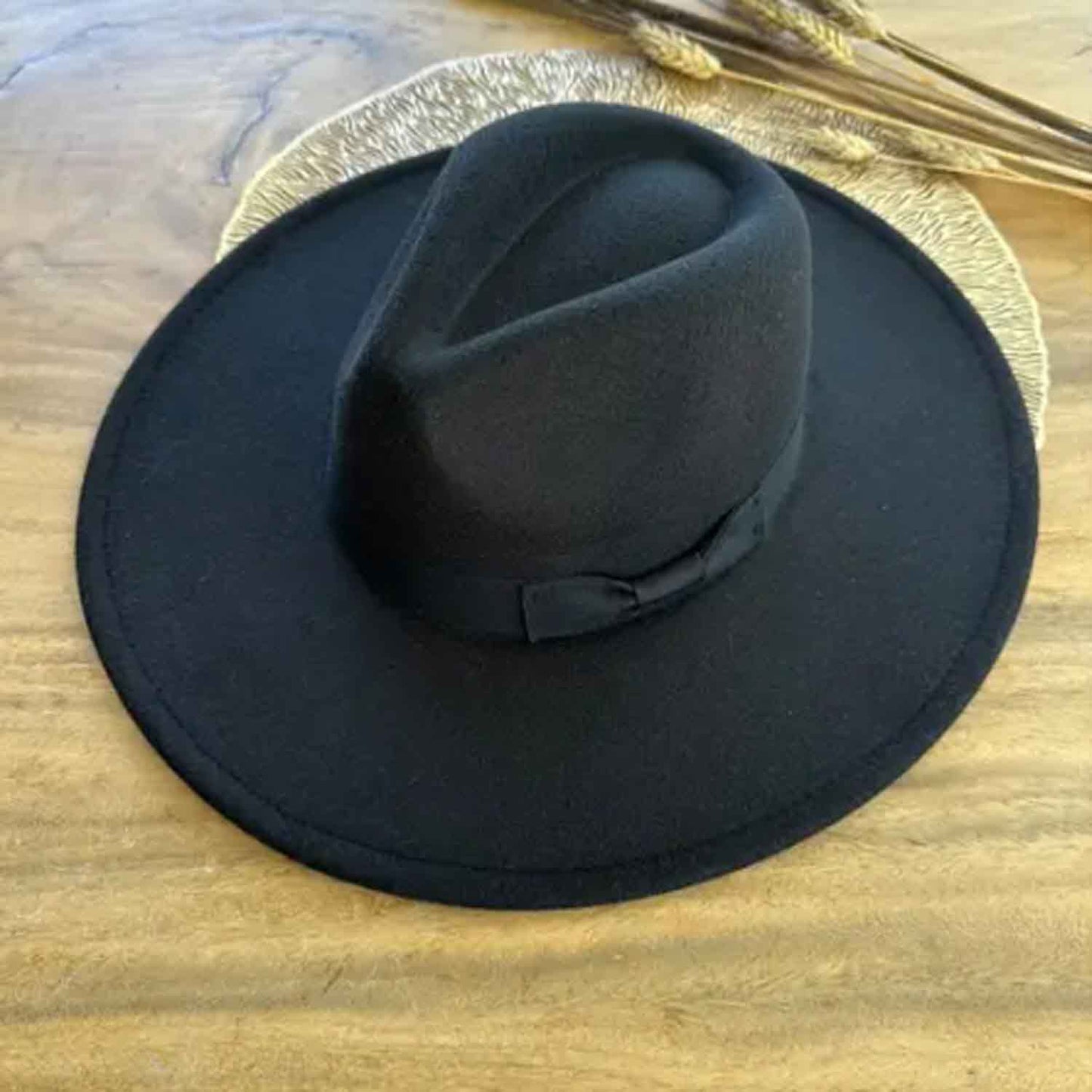 VEGAN FELT FEDORA  W/ BOW