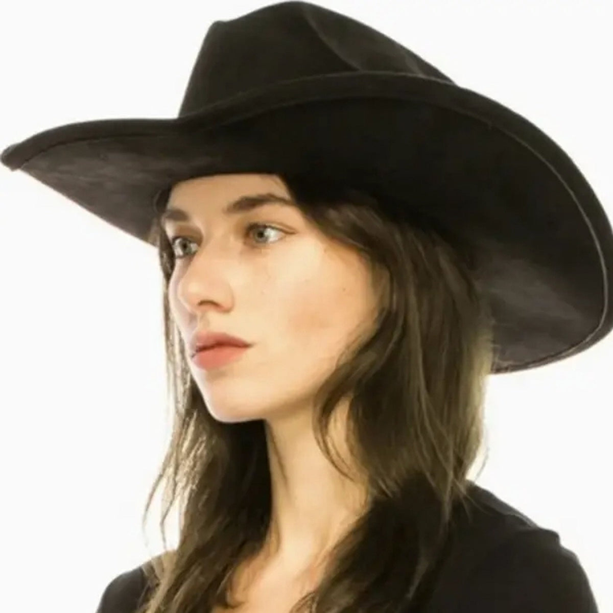 Vegan Suede Cattleman Hat