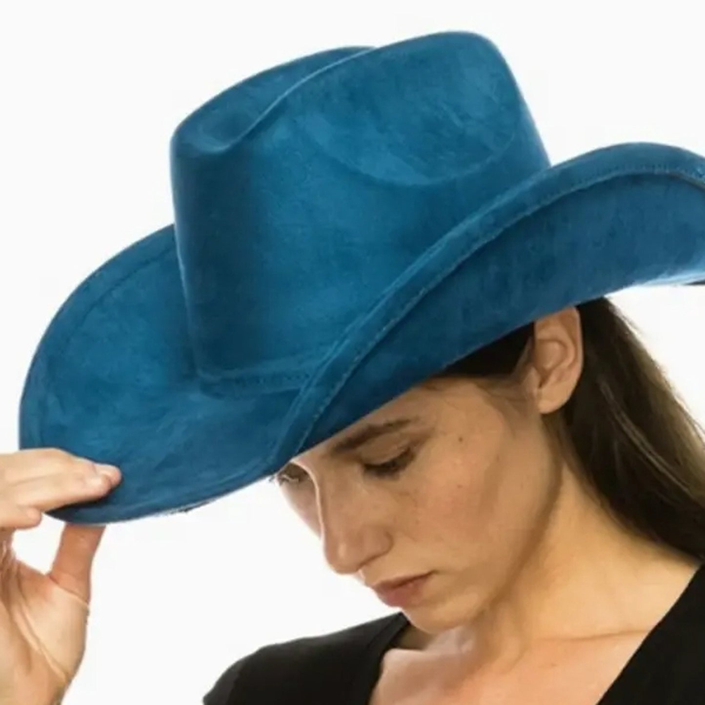 VEGAN SUEDE CATTLEMAN HAT