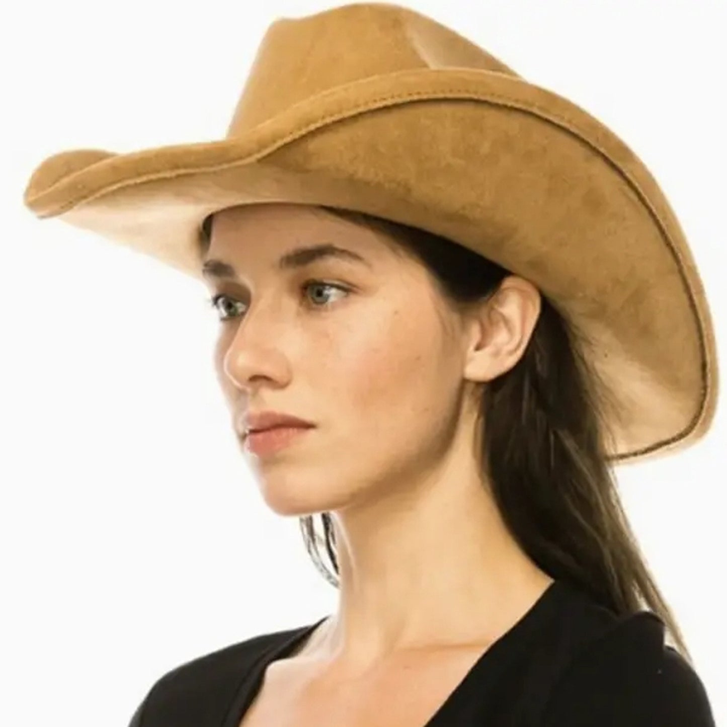 VEGAN SUEDE CATTLEMAN HAT