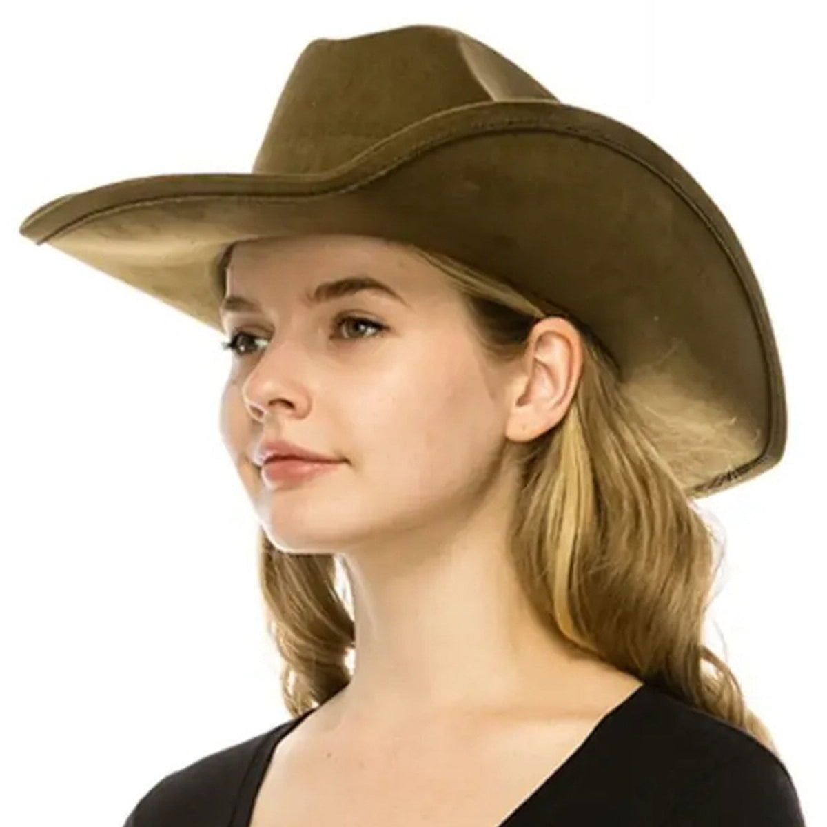 Vegan Suede Cattleman Hat