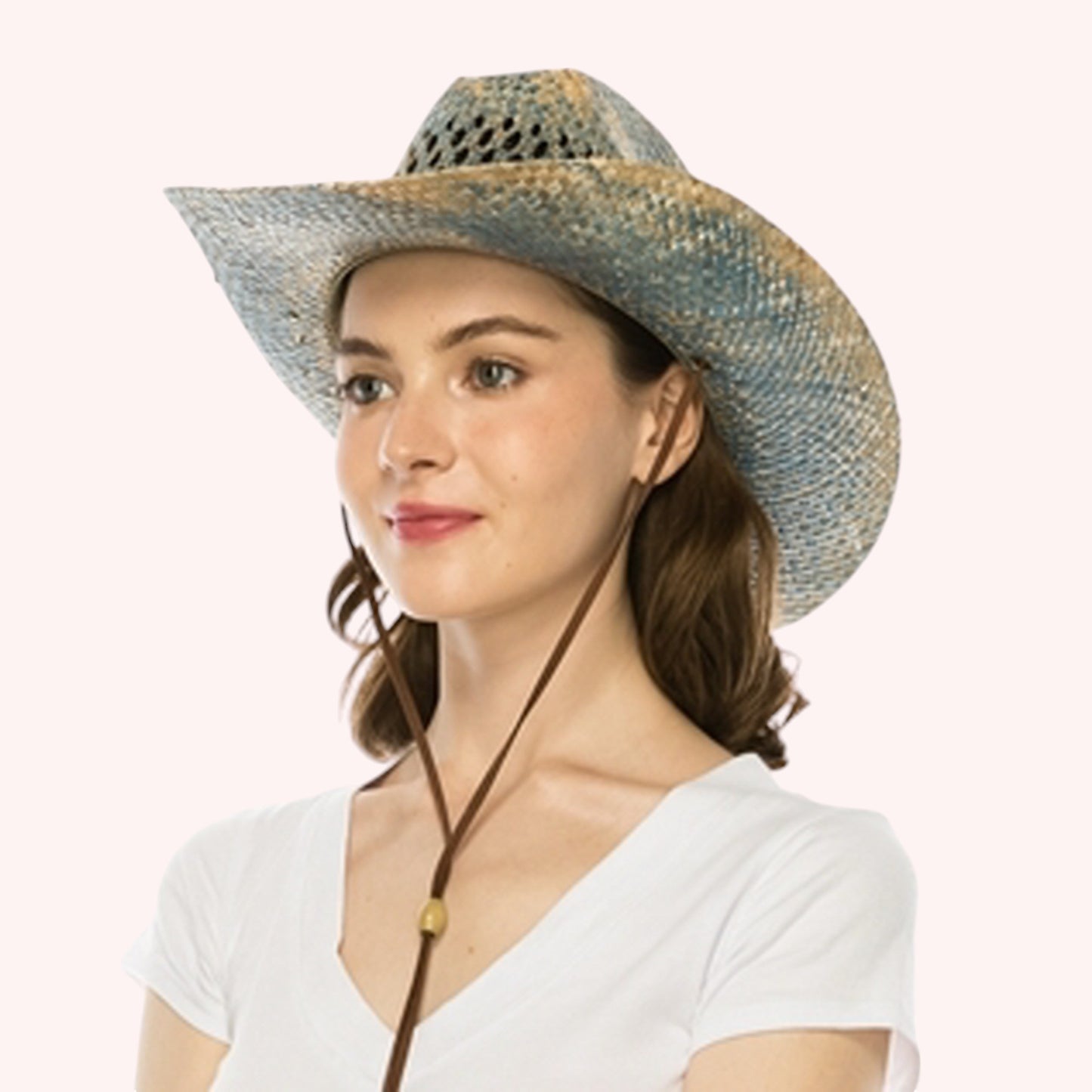 Blue Stain Seagrass Cowboy Hat