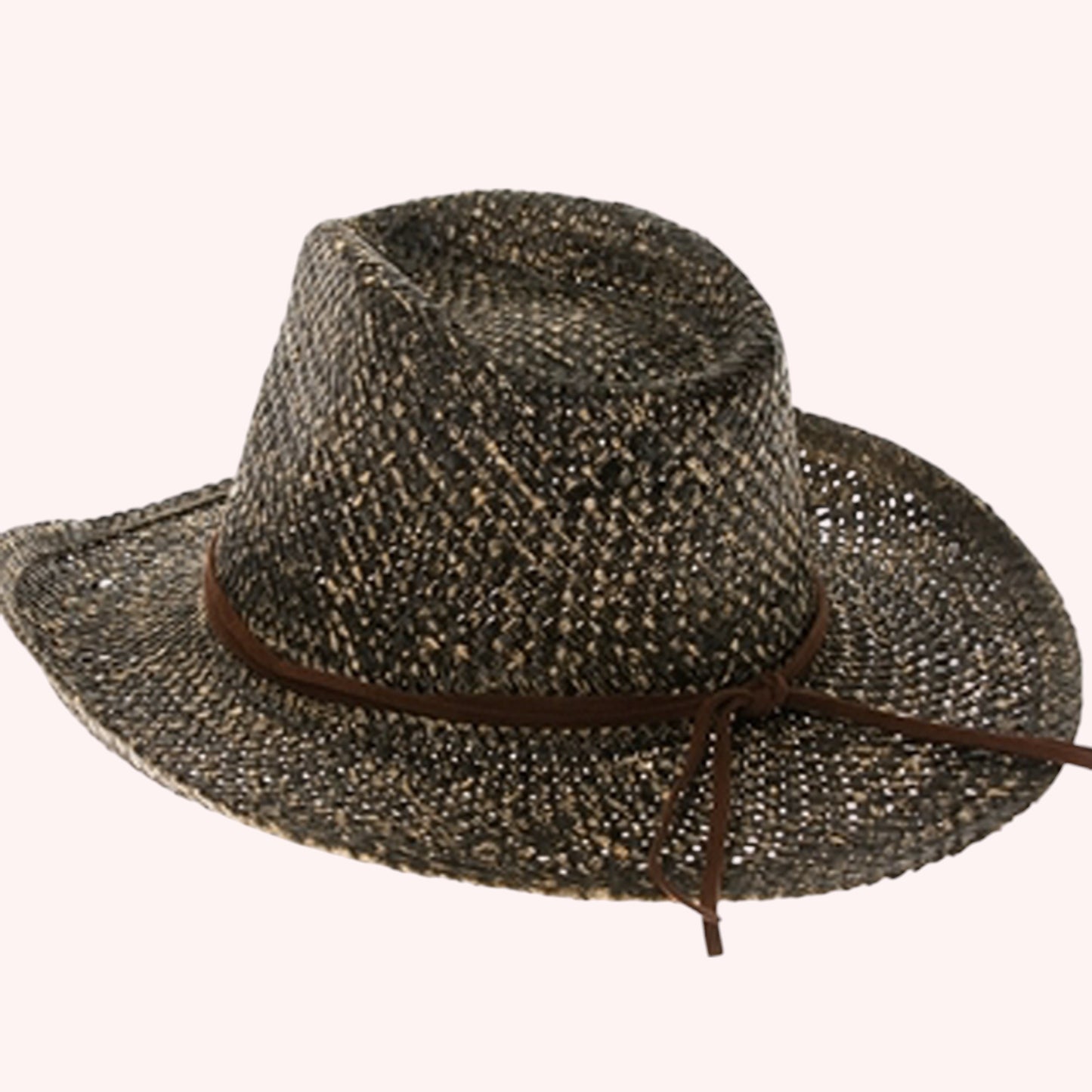 Black Stain Straw Cowboy Hat