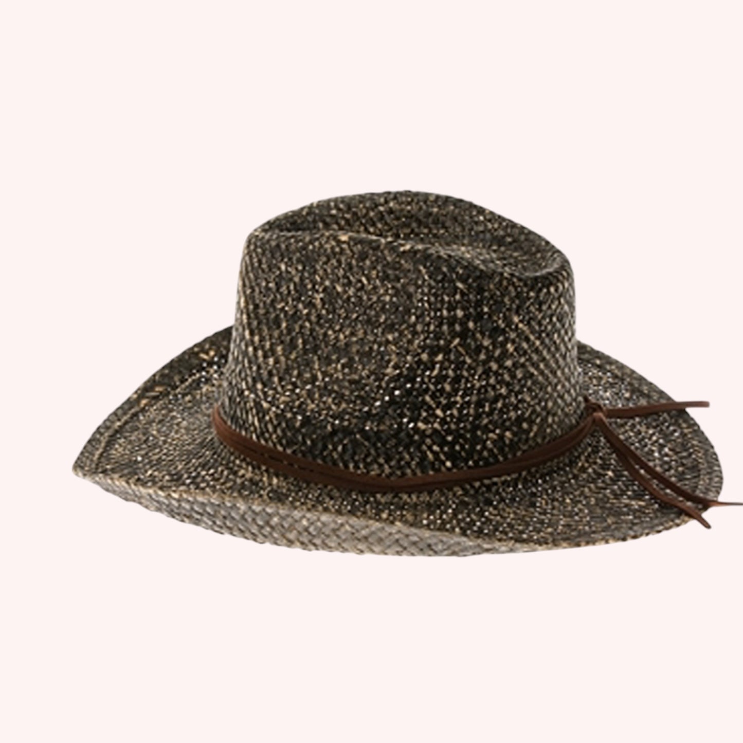 Black Stain Straw Cowboy Hat