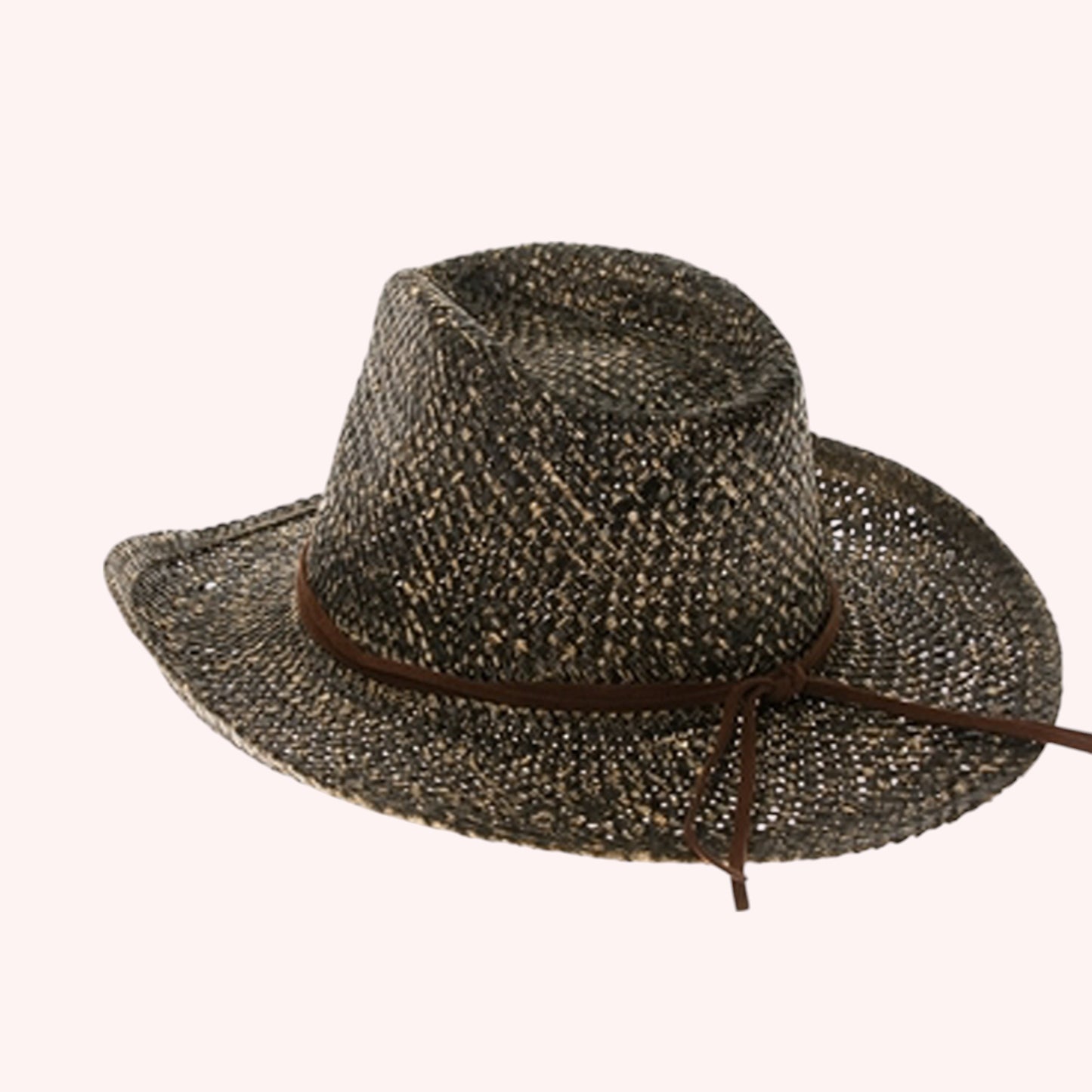 Black Stain Straw Cowboy Hat