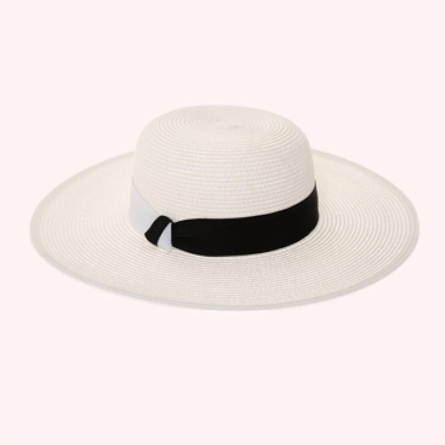 Straw Sun Hat w/ 2-Tone Band