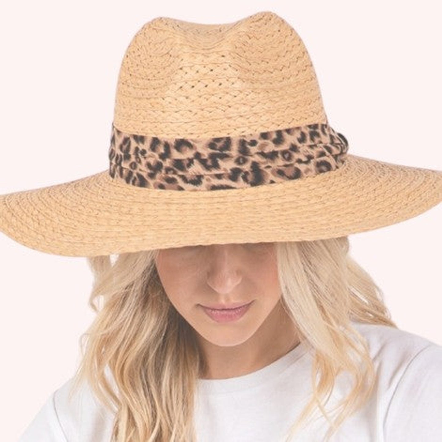 Leopard Band Straw Sun Hat – Bold, Chic & Sun-Safe!