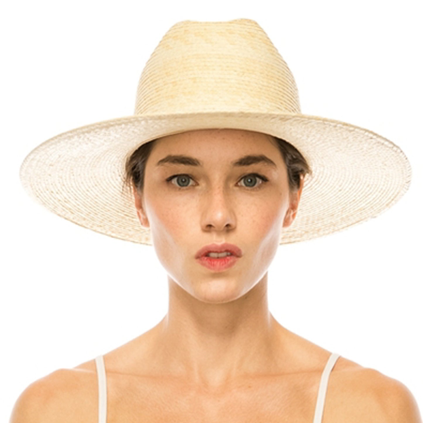 Palm Leaf Western Hat with Flat Brim