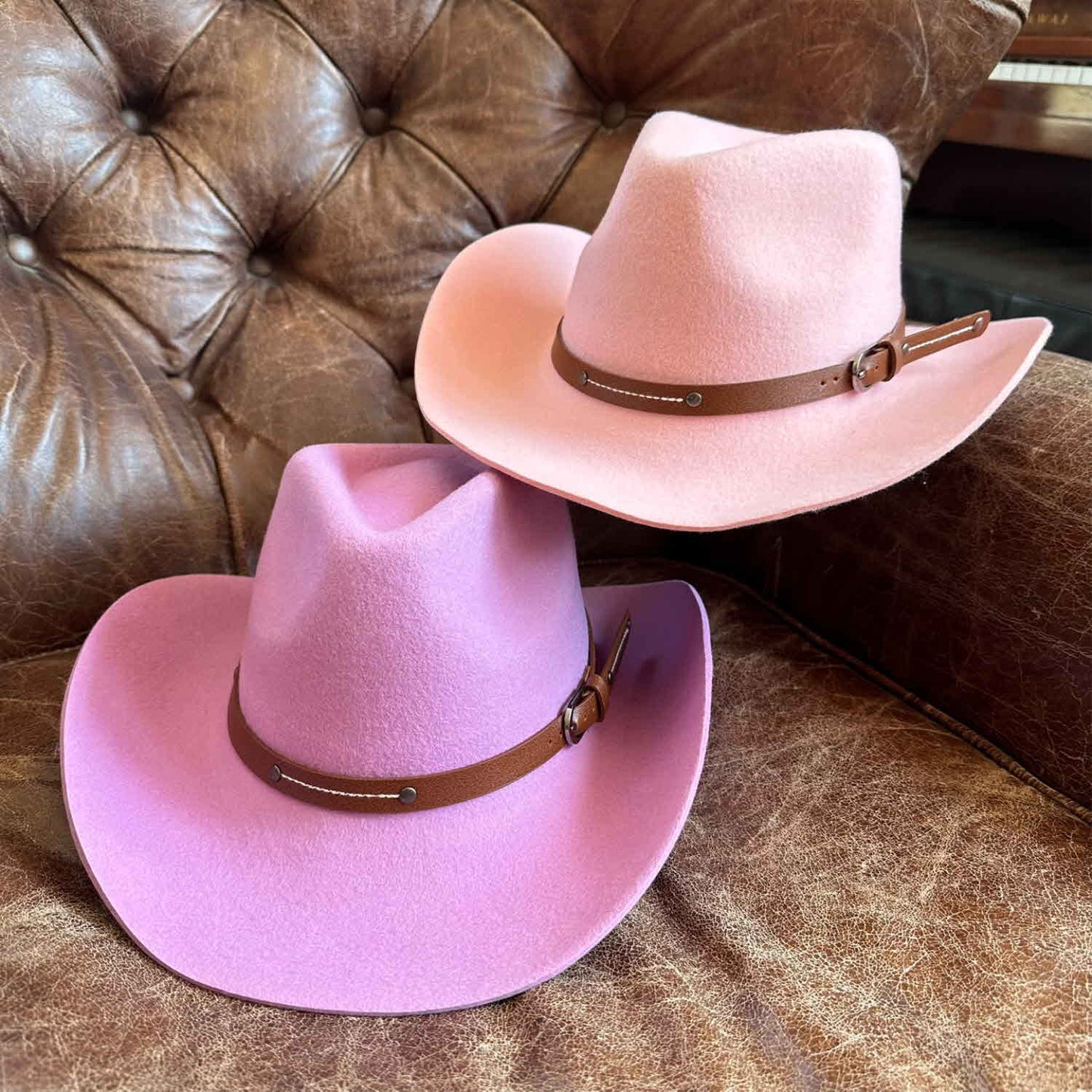 WOOL RANCHER COWBOY HAT W/ LEATHER BELT