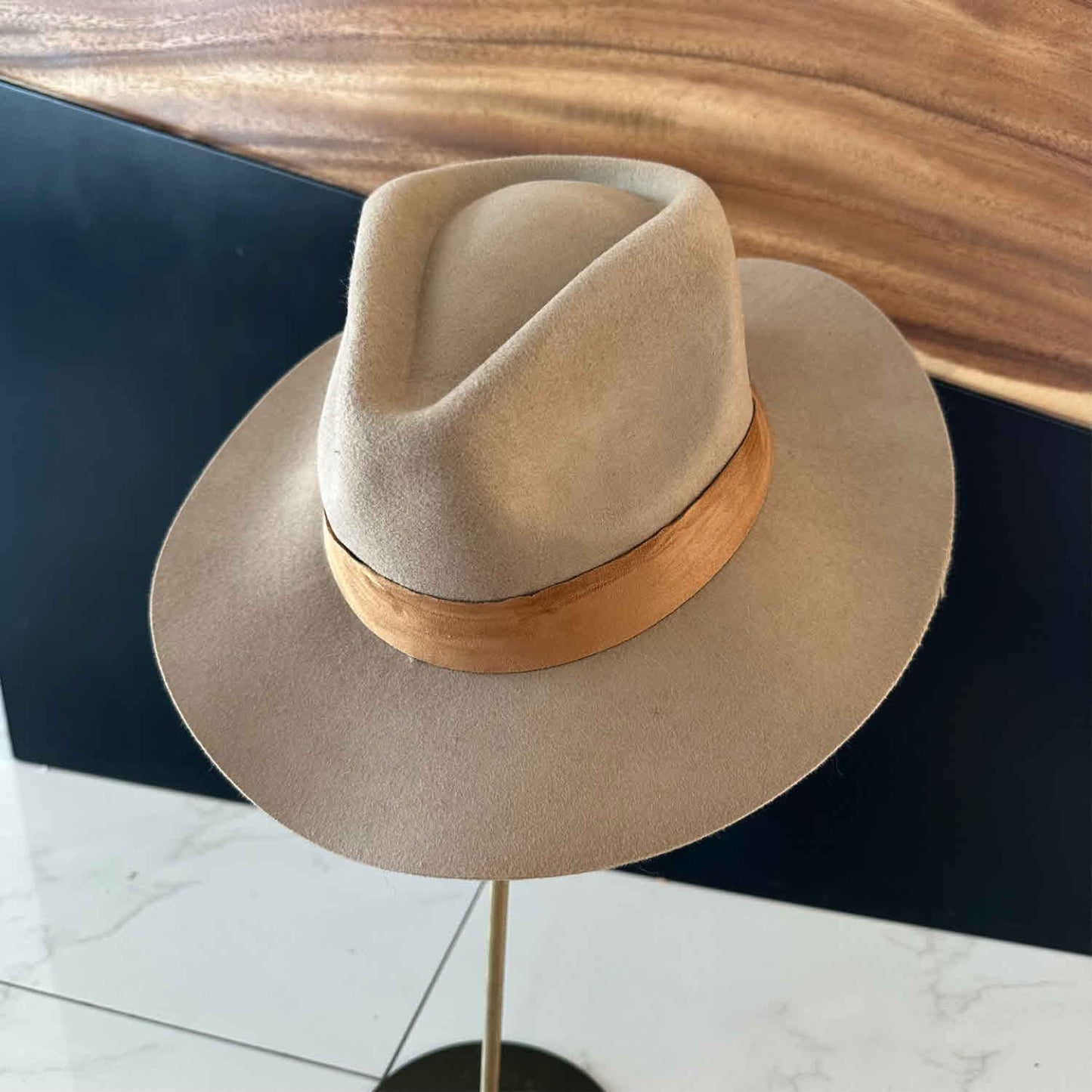 Wool Rancher Hat With Velvet Tape