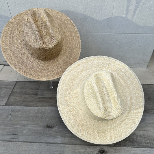 Palm Leaf Western Hat with Flat Brim