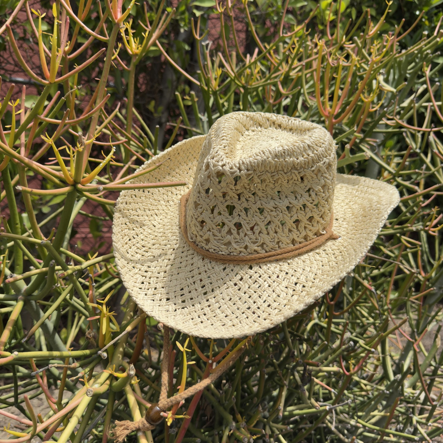 Open Weave Straw Cowboy Hat