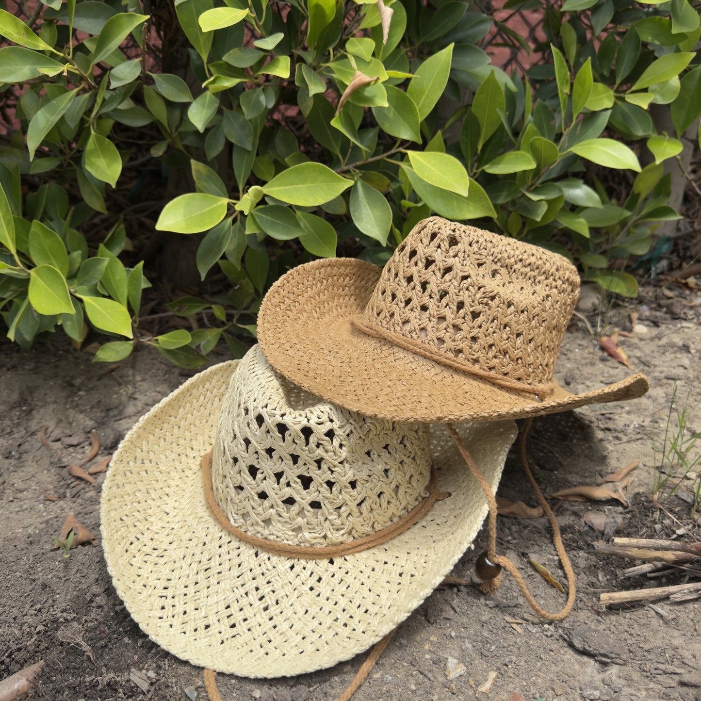 Open Weave Straw Cowboy Hat