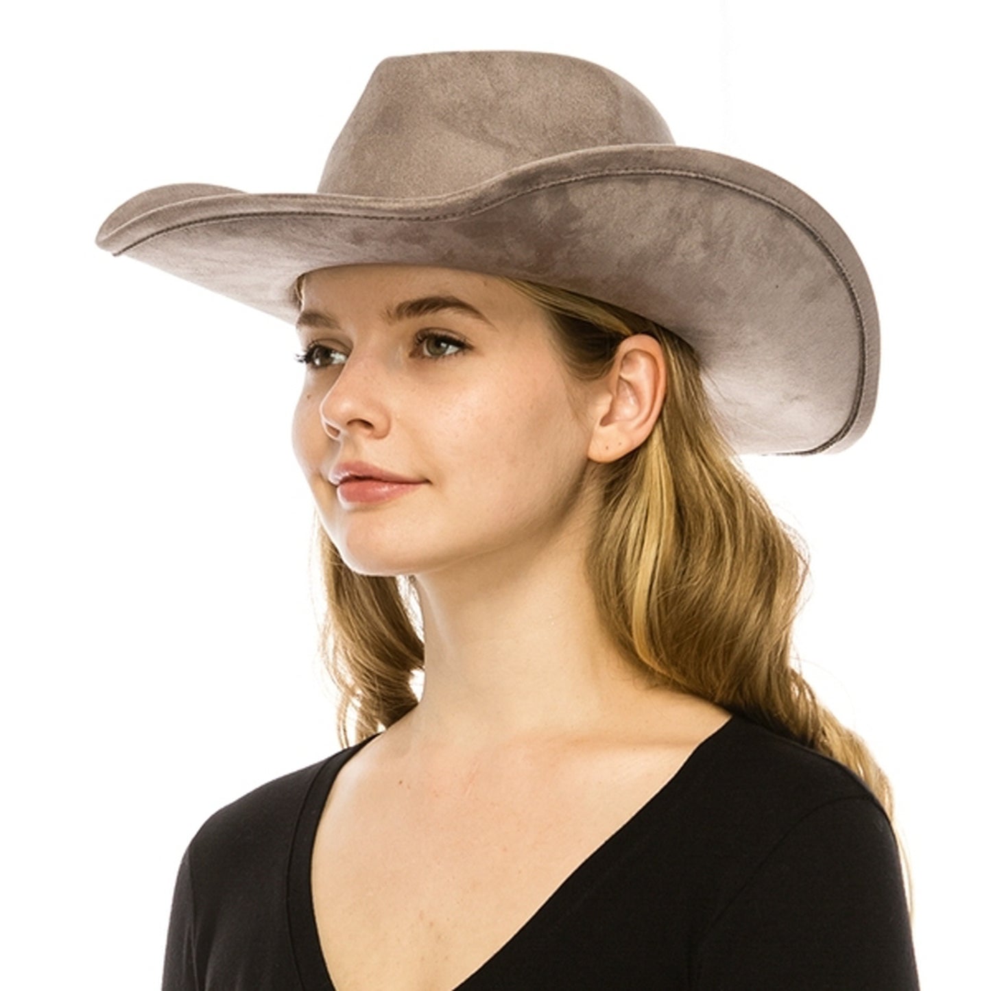 FASHION VEGAN SUEDE COWBOY HAT