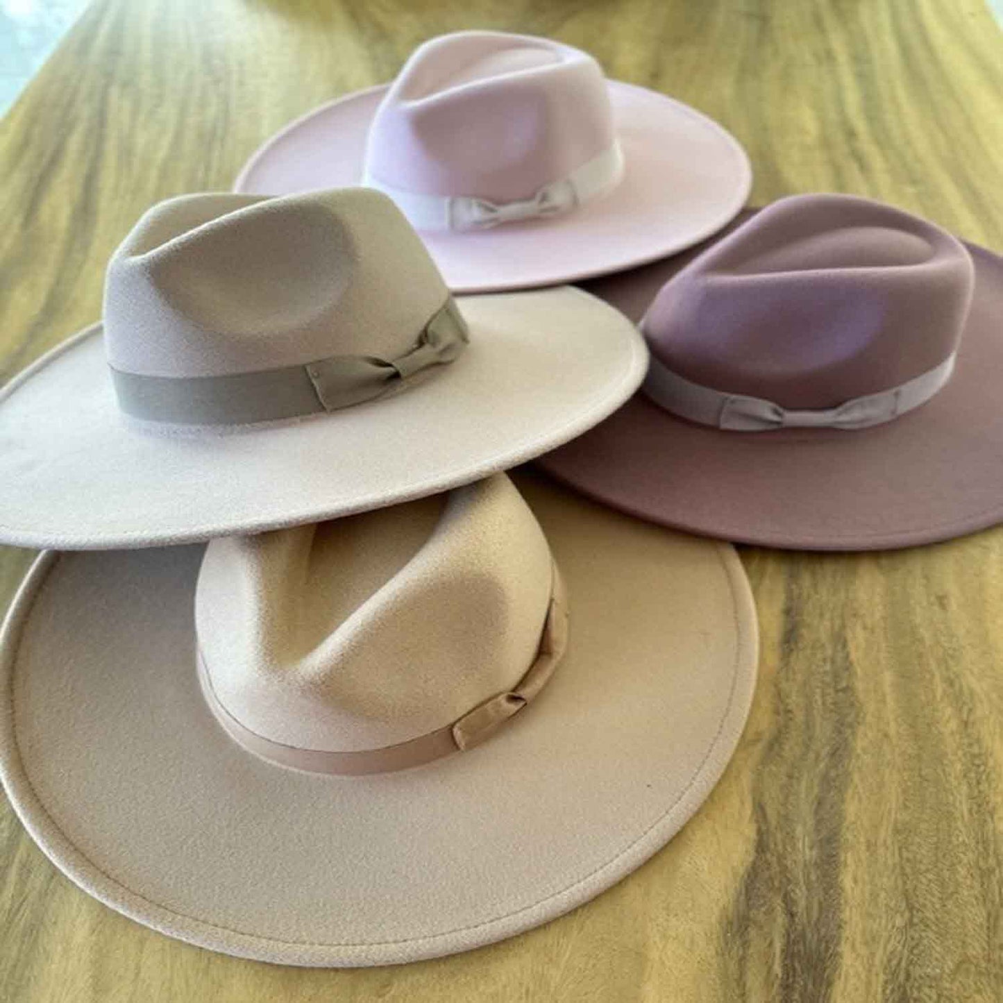 VEGAN FELT FEDORA  W/ BOW