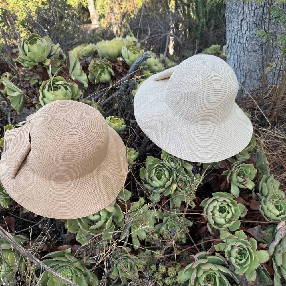 Wide Brim Bucket Hat with Oversized Bow – Summer Sun Hat