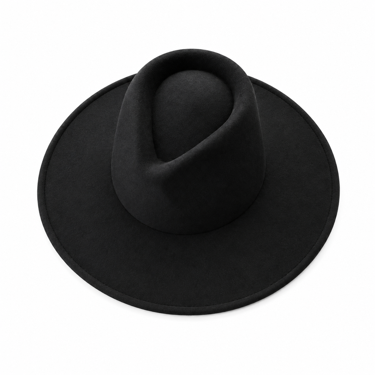 Vegan Felt Wide Brim Rancher Hat in Faux Felt