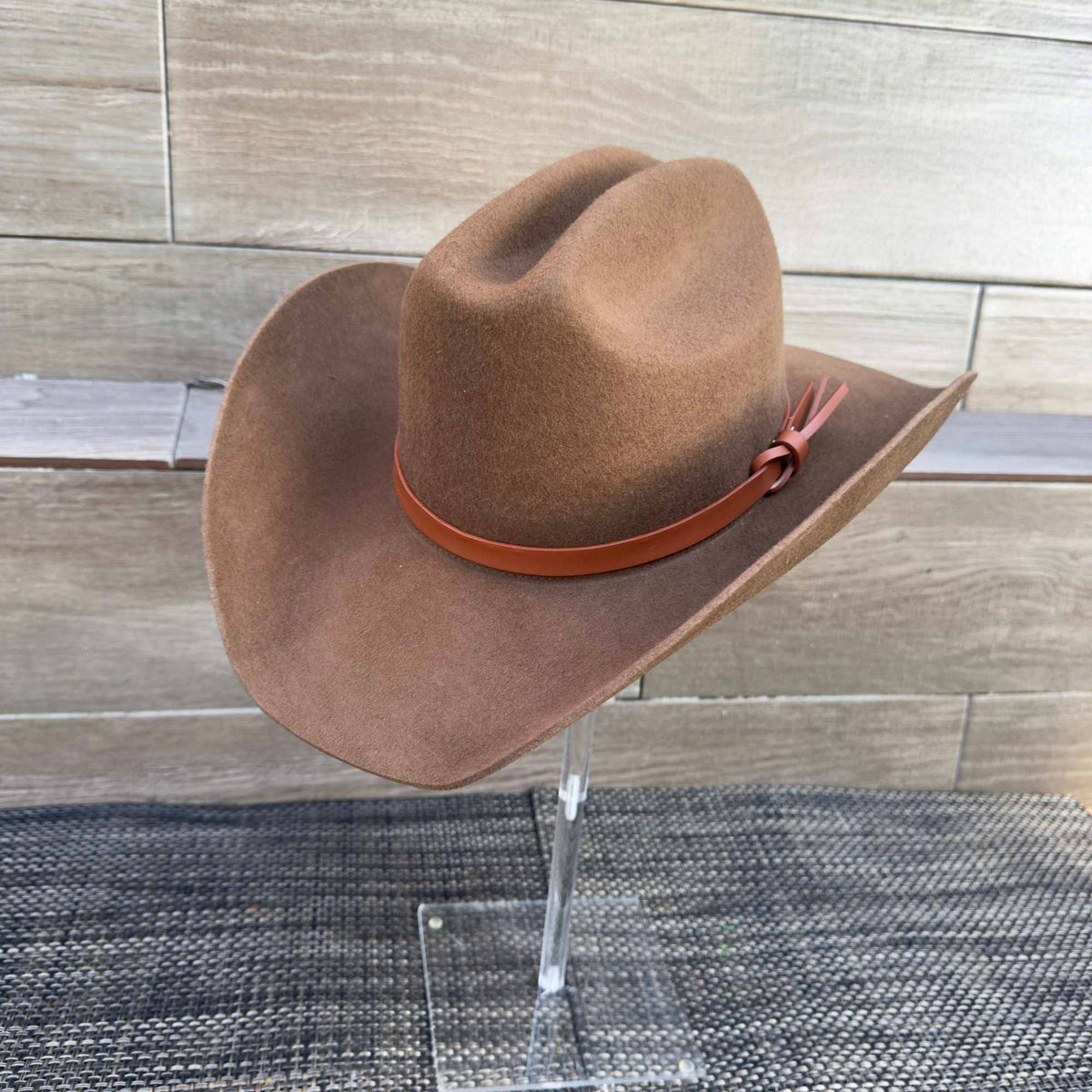 Australian Wool Cattleman Cowboy Hat with Leather Belt