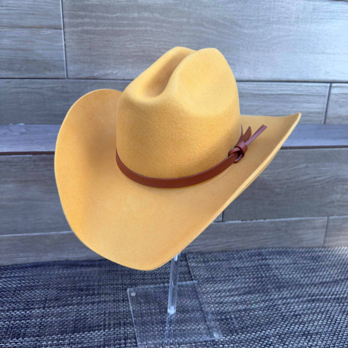 Australian Wool Cattleman Cowboy Hat with Leather Belt