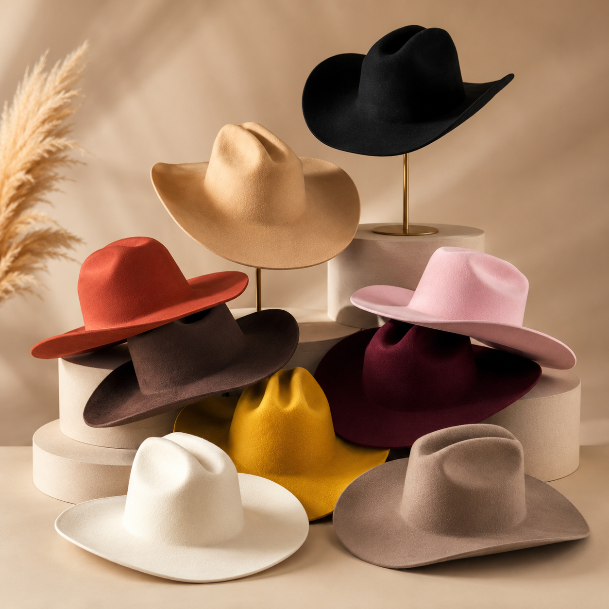100% Australian Wool Cattleman Cowboy Hat – Shapeable Brim