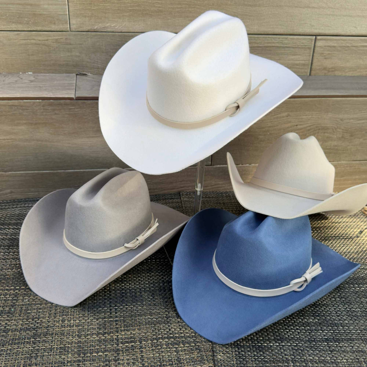 Australian Wool Cattleman Cowboy Hat with Leather Belt
