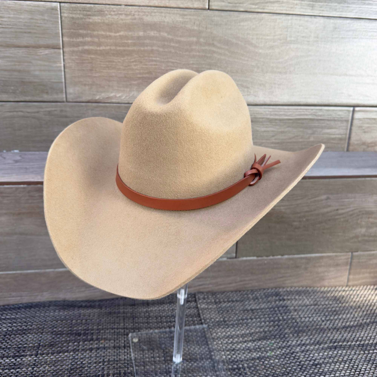Australian Wool Cattleman Cowboy Hat with Leather Belt