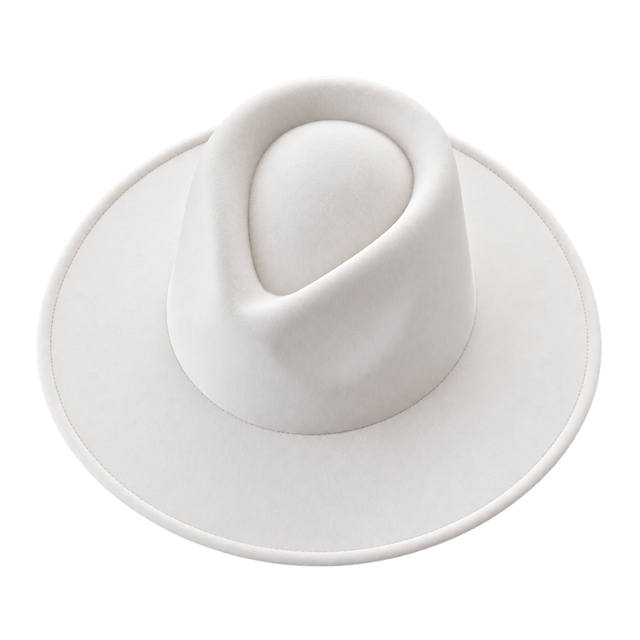 Vegan Felt Wide Brim Rancher Hat in faux felt