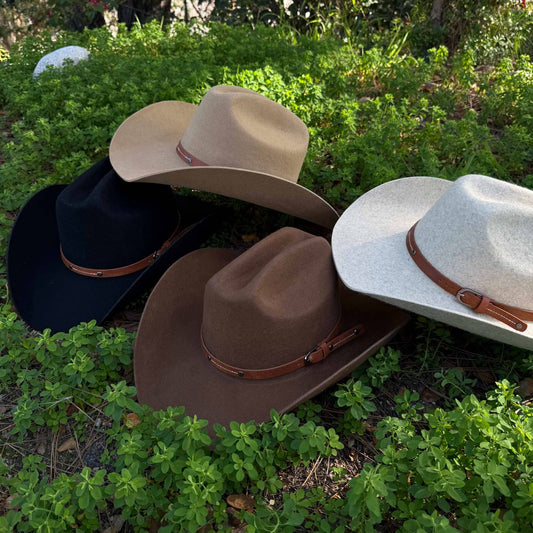 Premium Australian Wool Cowboy Hat with a Leather Belt