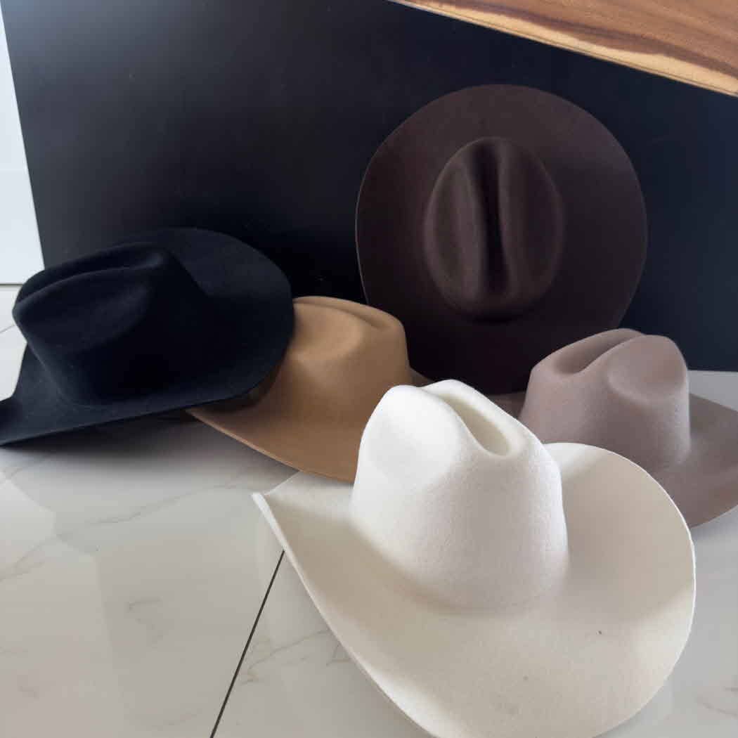 100% Australian Wool Cattleman Cowboy Hat – Shapeable Brim