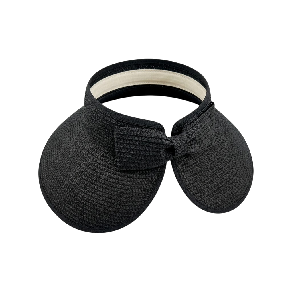 Packable Wide Brim Straw Sun Visor Hat for Women