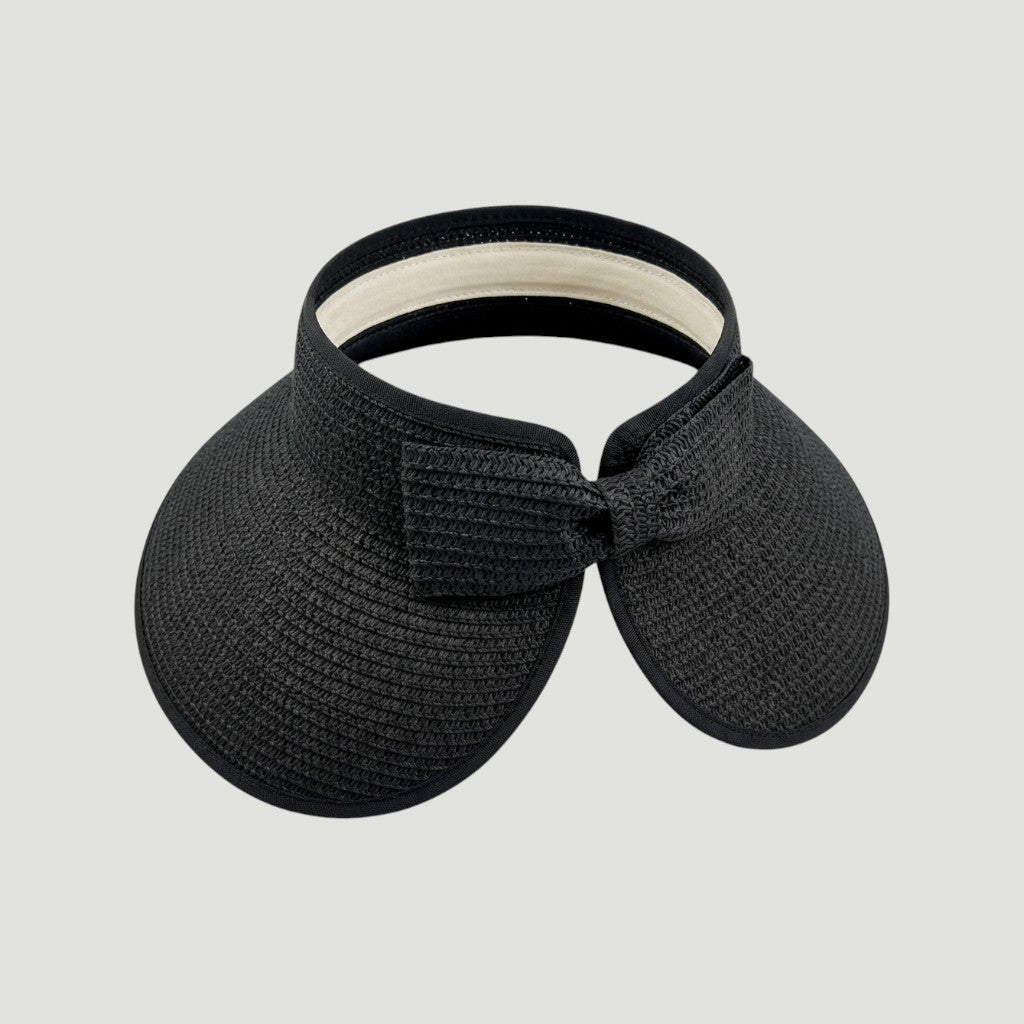 Packable Wide Brim Straw Sun Visor Hat for Women