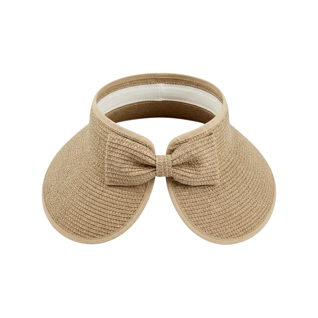 Packable Wide Brim Straw Sun Visor Hat for Women