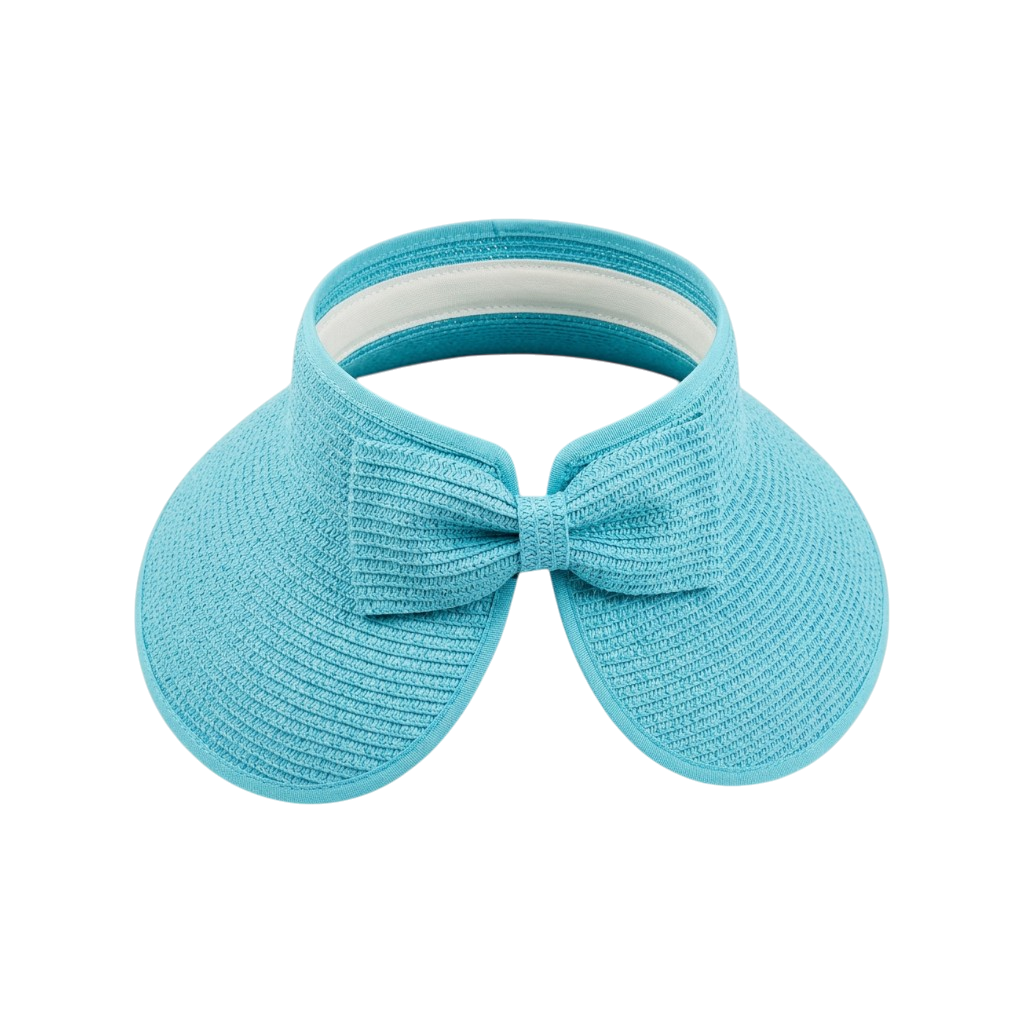 Packable Wide Brim Straw Sun Visor Hat for Women
