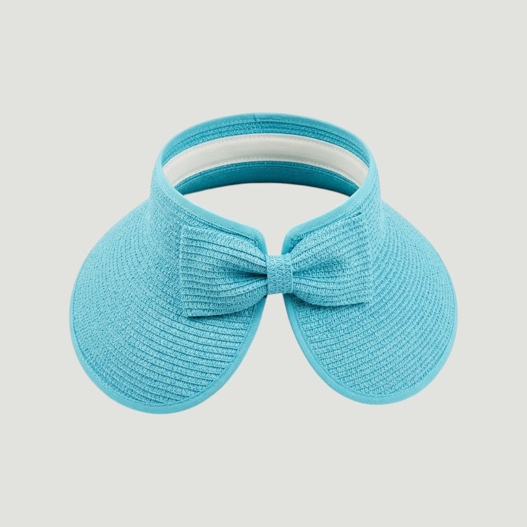 Packable Wide Brim Straw Sun Visor Hat for Women